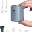 FLEXTAILGEAR Tiny Portable Air Pump Ultra-Mini, with 1300mAh Battery USB Rechargeable to Inflate Deflate for Pool Floats Air Bed / Mattress Swimming Ring Vacuum Storage Bags (Space Gray)
