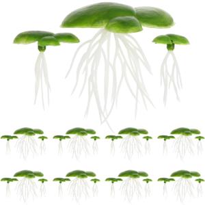balacoo 36 Pcs Mini Fake Duckweed, Fish Tank Artificial Floating Duckweed, Plastic Aquarium Floating Plants for Fish Tank Pond Landscape Decor