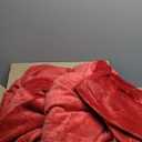 BEDELITE Flannel Sheets Queen Size Red - Super Soft Fleece Sheets Set Fluffy Extra Plush, 4 Piece (Include Fitted Sheet, Flat Sheet, 2 Pillowcases)