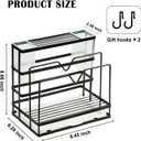 Universal Knife Block Holder, Kitchen Knife Holder Storage Organizer, Stainless Steel Cutting Board Rack Pot Pan Lid Holder for Countertop, Cabinet