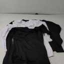 5 or 4 Pack Men's Compression Shirts Long Sleeve UPF SPF Rash Guard Workout Base Layer Undershirt Gear (Medium, Black(g)/Black/White (5 Pack))