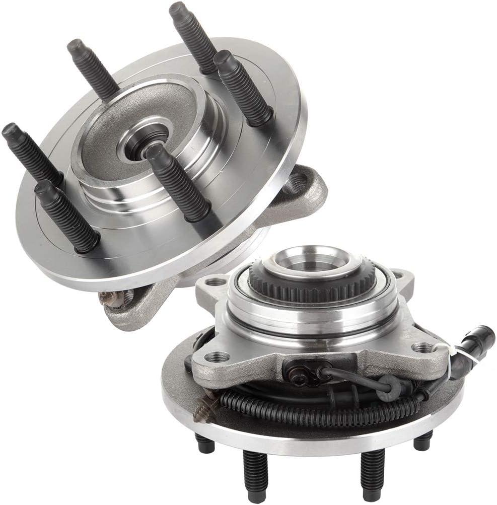 SCITOO Wheel Bearing and Hub Replaces 515046 Front fit for Ford Expedition 2003-2006, for Ford F-150 2004-2008, for Lincoln Mark LT 2006-2008 Hub Bearing Assembly 6 Lugs W/ABS [2pc]