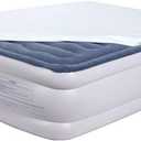 Bedecor Fitted Sheet for Air Mattress Inflate Without Disassembly, Convenient & Firm Deep up to 21" White -Twin
