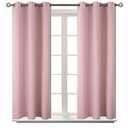 BGment Room Darkening Curtains 45 Inches Long - Grommet Thermal Insulated Drapes Window Treatment Curtains for Bedroom, 2 Panels, 38 x 45 Inch, Baby Pink