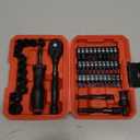 LLNDEI 48 Piece 1/4 Inch Mini Socket Ratchet Wrench Set, Metric Shallow Socket (4-14mm) 6-Point,with 72 Teeth Mini Ratcheting Wrench, Screwdriver Bit Set, Universal Joints and 3 Inch Extensions