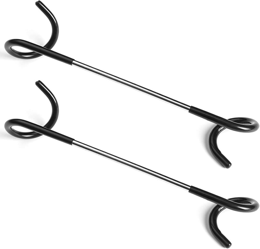 2 PCS Wrap Hooks Bird Feeder Pole Attachment Extra Feeder Arm Addition Pole Hook Birdfeeder Accessories for Hanging Bird Feeders (Double End Wrap)