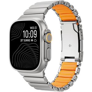 Titanium Band Compatible with Apple Watch Ultra 3/2/1 Band 49mm For iwatch Series 11 10 46mm 45mm 44mm 42mm SE 3/2/1 9 8 7 6 5 4 Men Women,Rubber Lining With Stainless Steel Buckle