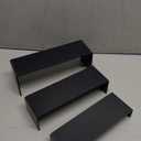 A+ DESIGN Acrylic Display Risers Suitable for Cupcake Retail Shoe Showcase Jewelry Funko Pop Figures (Black 3 Pack Set)