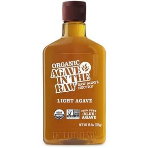 Organic Agave In The Raw Light Agave Nectar, 18.5 oz., Made With Organic Blue Agave From Mexico, USDA Organic, Non-GMO Project Verified, Kosher Vegan and Low Glycemic Index