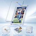 100 ct Magnetic Card Holder for Trading Cards, 35pt Ultra Clear Baseball Card Protectors, Hard Plastic Protectors for Sports and Game Cards