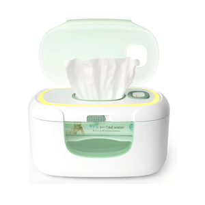 Momcozy New Baby Wipe Warmer, 100pcs Larger Capacity Wipe Dispenser, 10-Min Fast Heating with 4 Temperature Modes, Innovative Spring Design, Silicone & Top Seals,Quick Even Heating, 3-Level Nightlight