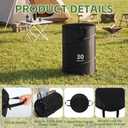 2 Pack Collapsible Pop up Trash Cans for Camping 30-Gallon Garbage Can Portable Reusable Garbage Waste Bin with Zippered Lid and Bag Clips for Camping, Travel, Rv and Outdoor Use