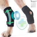 IEhotti Dog Leg Brace for Rear Leg/Hock/Ankle, Dog Hip Brace for Bottom Joint Post-Operative Recovery, Strong Support Help, Dog Braces for Torn ACL CCL Leg Injuries, 1 Pair, Medium (Black)