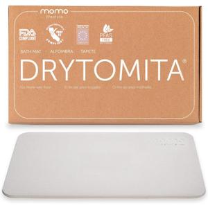 Momo Lifestyle Stone Bath Mat Drytomita  Quick Drying Diatomaceous Earth, Ultra Absorbent (23.6 X 15.4 Inches) Linen Grey