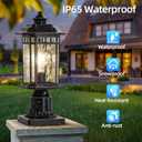 DASTOR 2 Pack Dusk to Dawn Outdoor Post Lights, Outdoor Lamp Post Light with Pier Mount Base, Waterproof Aluminum Post Outdoor Lighting for Garden Patio Pathway