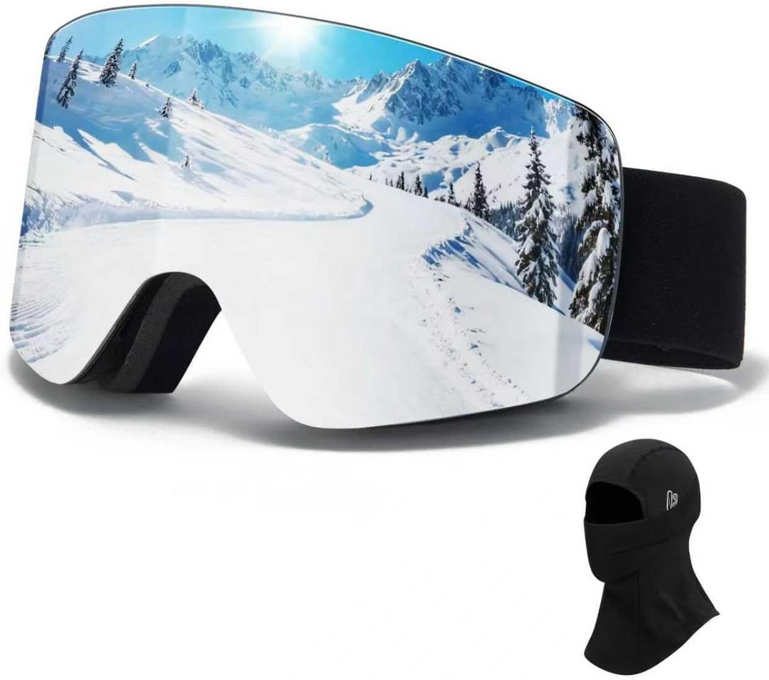 VCOROS Snowboard Ski Goggles Men Women Frameless Anti Fog OTG Snow Goggles Skating Skiing Snowmobile Detachable Lens