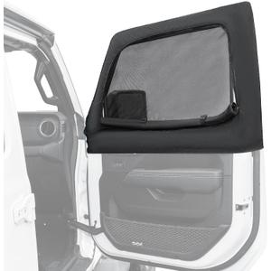 JOYTUTUS Front Wrangler Side Window Sun Shade Camping Window Insect Screen Compatible with Wrangler JK JL Gladiator JT 2007-2026, Car Window Covers for Privacy Blackout 2 Pcs