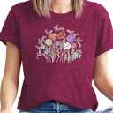 Read Shirt for Women-Reading Rainbow Short Sleeve Reading Teacher Tee Cute Librarian Shirt (Small, 81-purple)