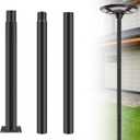 10' Outdoor Street Light Pole, Galvanized Steel, Waterproof, Street Light Accessory, Suitable for Solar Post Lamp on Garden, Patio, Yard, Pathway, Parking Lot