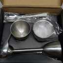 Egg Shell Opener Set  2 Pcs Egg Cups for Soft Boiled Eggs & 2 Pcs Spoons, Rust-Resistant Stainless Steel, Fits Most Eggs Sizes - Ergonomic Design, Adjustable Effort for Effortless & Precise Cracking (Silver)