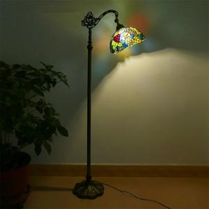 American Retro LED Floor Lamp European Luxurious Creativity Living Room Bedroom Study Villa Hotel Color Glass Read Floor Lamp (Style 23)