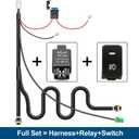 H11 H8 Fog Light Wiring Harness for 2007-2012 Honda Civic 2009-2014 A'cura TL TSX w/OEM Style ON/Off Switch Kit & 40A 4-Pin Relay Fog Lamps Socket Wire Connector for LED Fog Driving Lights