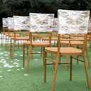 HunnmingRe 24 Pcs White Lace Chair Back Cover Bride and Groom Lace Chairs Sashes Bands Bulk Boho Embroidered Vintage Wedding Decorations for Country Wedding Bridal Shower Birthday Party Decorations