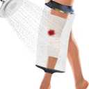 KEEFITT Knee Cast Cover for Shower, Waterproof Shower Protector for ACL Surgery, Wound, Burns Watertight Protection (New M2)