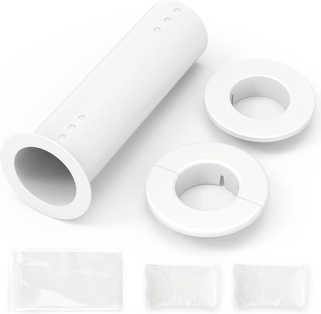 Mini Split Cover Wall Sleeve for Air Conditioner Line Set Covers with air Conditioning Filter Cotton for Outside Units AC Sleeve Through The Wall Pipe Accessories (8.66 inches Length)