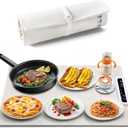 Nobula Electric Warming Tray White- Portable & Foldable Food Warming Mat for Buffets, Countertops & Parties - 3 Adjustable Temperature Settings