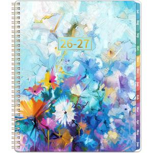 Planner 2026-2027 - Academic Planner 2026-2027, July 2026 - June 2027, 8.5" x 11", Calendar Planner with Colorful Monthly Tabs, Twin-wire Binding, Holidays, Back Pocket