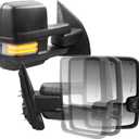 Switchback Tow Mirrors Power Heated Compatible For 03-16 Ford F250 F350 F450 F550 Super Duty Driver Passenger Side Mirror w/Turn Signal light Black