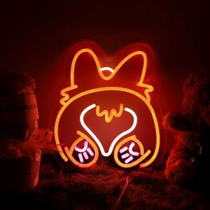 Cute Corgi Neon Sign USB Powered for Wall Decor, Corgi Dog Neon Sign Dimmable LED Neon Light Sign for Bedroom Home Decor Birthday Gift for Corgi Lover
