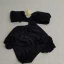 SweatyRocks Girl's One Piece 3D Flower Swimsuit Spaghetti Strap Cut Out Ruffle Bathing Suit Beachwear (8 Years, Black)