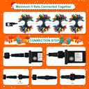 3 x C7 Bulbs Classic Christmas Lights - 50 LED 31ft Strawberry String Light - Extendable 8 Modes Funtion with Timer Fairy Lighting for Outdoor, Indoor, Party, Home, Tree Decorations (Multicolor)