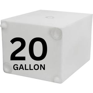 20 Gallon RV Fresh Water Tank, Potable Water Storage Tank for Drinking, Cooking, Cleaning, Showering, for Campers, Trailers, Motorhomes, RVs, Cube Shape, 21" x 17" x 14" (WT-5546)