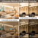 MY BEAUTY LIGHT LED Strip Lights Warm White,32.8ft Dimmable LED Light Strip with RF Remote,600 Bright 3000K 2835 LEDs,Plug-in Adhesive Rope Lights with Timing Mode for Living Room Bedroom Kitchen