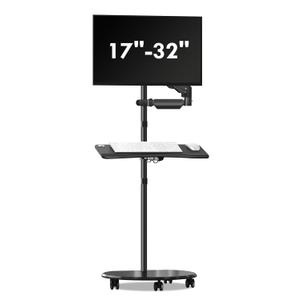 suptek Mobile Desk Workstation with Monitor Mount for up to 32" Screen