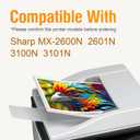 MX-31NT Black Toner Cartridge Compatible for Sharp MX-31NT for Sharp MX-2600N 2601N 3100N 3101N Printer (1 Black,18000 Pages)