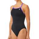 TYR Womens Hexa Diamondfit Swimsuit (28, Black/Purple)