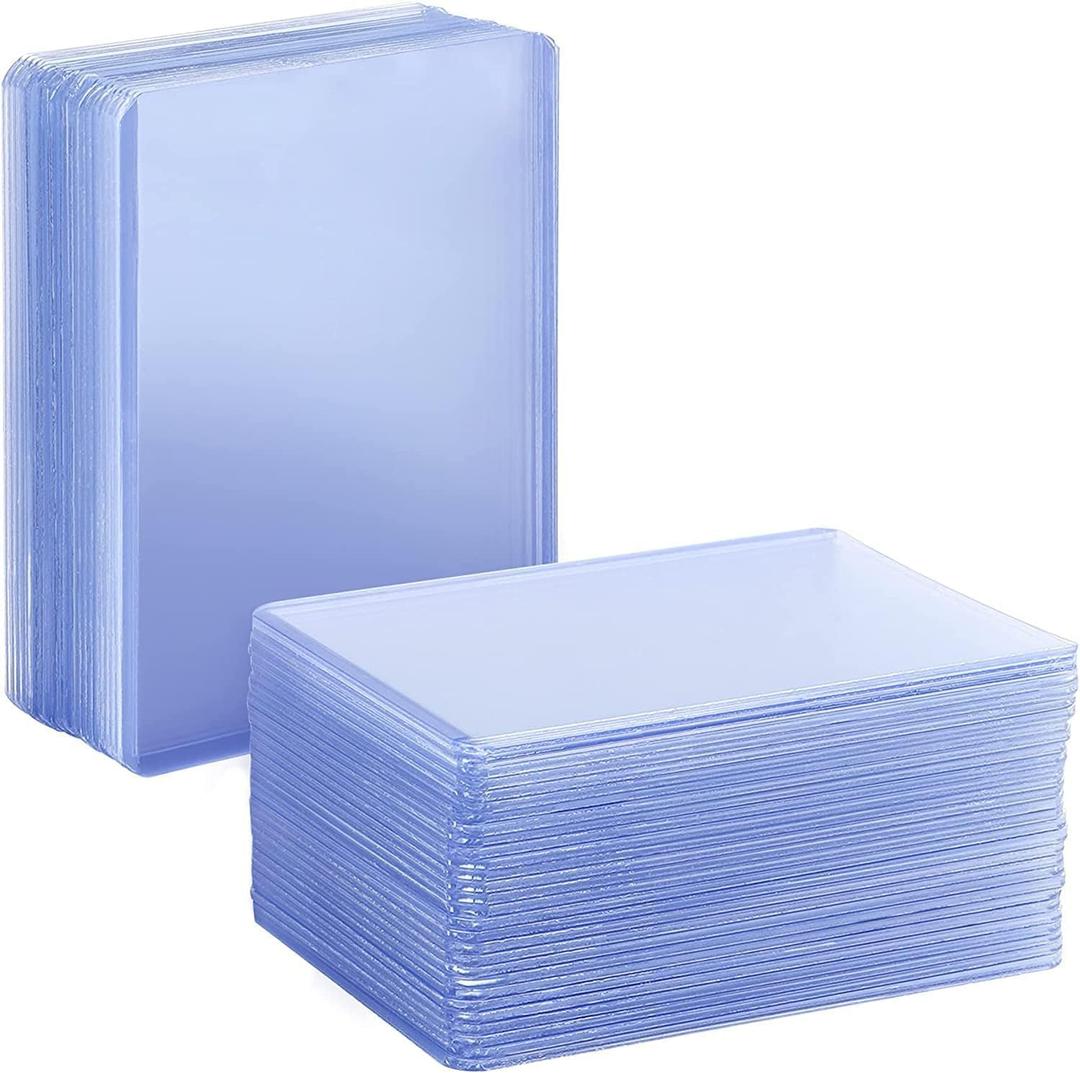 400 PCS Toploaders and Panny Sleeves - Premium Hard Plastic Card Protectors, Trading Card Sleeves,for Baseball Game Sports Collectible Card (200 PCS Toploader + 200 PCS Penny Sleeves)