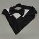 ADOGGYGO Formal Dog Tuxedo, Wedding Dog Collar with Bow Tie, Adjustable Pet Wedding Collar Bandana for Small Dogs (Small, Black)