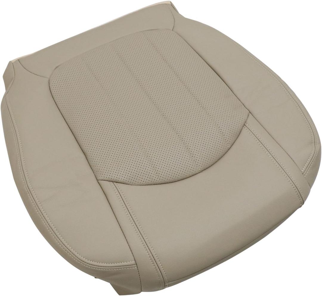 NLQR Front Driver Side Bottom Replacement Seat Cover Tan Microfiber Leather Compatible with Buick Enclave 2008 2009 2010 2011 2012