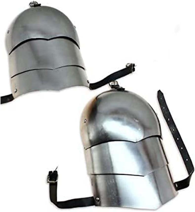 AnNafi Medieval Shoulder Pauldron Set Pair Plate Metal Armor Steel | Arm Shoulder Pauldrons Set Viking Crusader Costume for Adult men women | Battle Ready LARP, Historical Events, Halloween, Renfair