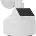 WALI Solar Fake Security Camera, Wireless Dummy Dome Camera Simulated Surveillance Cameras for Home Garden& Business Outdoor/Indoor with Flashing Red LED(DOW-SOL),White