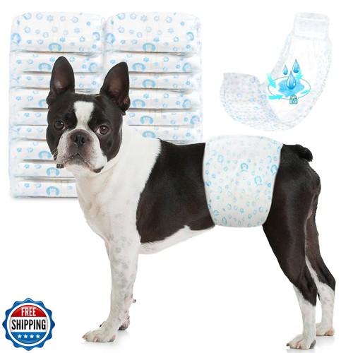 ELEGX Dog Diapers Male 100Ct, Male Dog Diapers Disposable with Wetness Indicator, Adjustable Puppy Diapers, Super Absorbent & Breathable Male Dog Wraps, 360 ° LeakProof for Incontinence & Marking, XS
