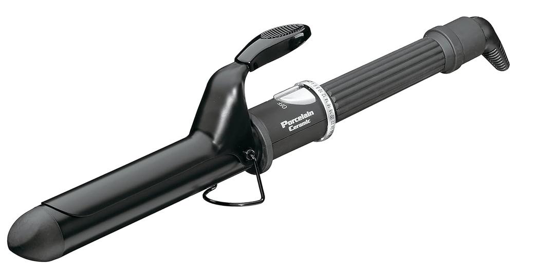 BaByliss Pro Spring Curling Iron, Porcelain Ceramic Professional For Multiple Hair Types, Reaches 430 Degrees for Loose Long Lasting Curls (1.25 Inch)