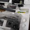 Huuger L Shaped Standing Desk with Power Outlets, 63 x 55 Inch Height Adjustable Computer Desk for Bedroom, Corner Stand up Desk for Home and Office, Work and Study, Rustic Brown