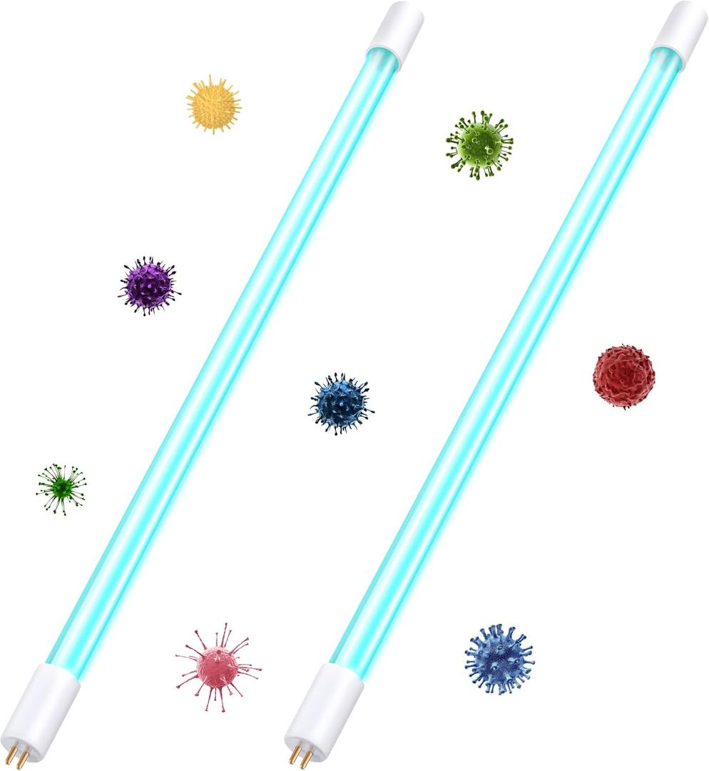 Qualirey 2 Pack UV-C Replacement Bulb, Compatible with GermGuardian LB5000, and AC5000 AC5250PT Air Purifiers, UV Light Bulb, 8W