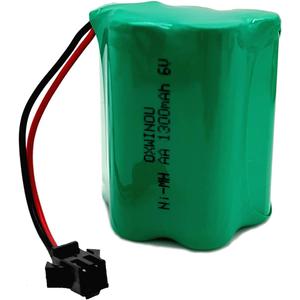 6V 1300mAh Ni-MH AA Rechargeable Battery Pack with SM 2P Plug for Toys, Lighting and Electric Tools SMP AA5SW Outdoor Motion Light (1-Pack)